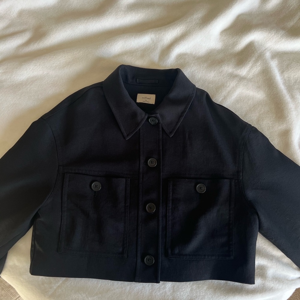 Aritzia Wilfred Little Cropped Jacket, Black XS